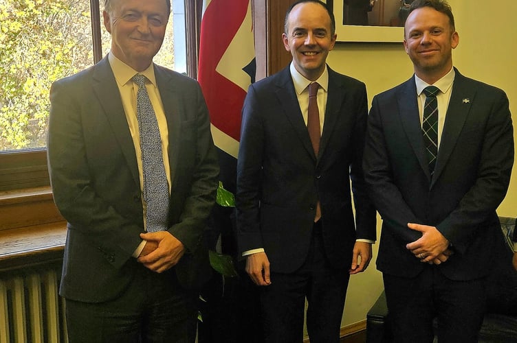 Ben Maguire and Andrew George with the Chief Secretary to Treasury (Picture: Ben Maguire MP)