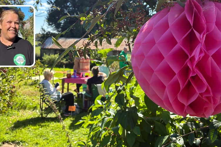 The project held a garden party at Trevillis House in Liskeard, (inset) Peta Temple, the Trust’s advanced lived experience lead