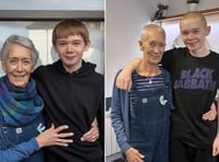 Teen raises thousands shaving head in solidarity with his Nona