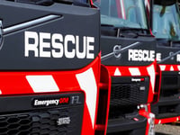 Driver rescued after car plunges down embankment