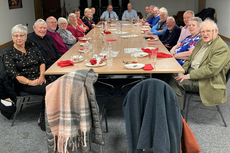 Launceston Stamp Club members  and guests enjoying their Christmas lunch recently at Strawberry Fields