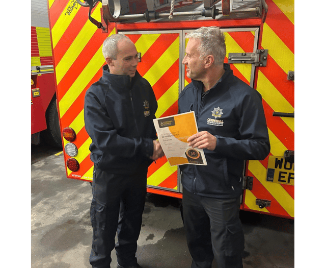 Firefighter celebrates 10 years of saving lives