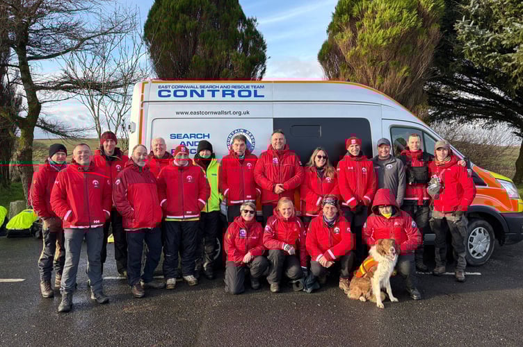 Members of the East Cornwall Search & Rescue Team raised £3,111.74 for the charity following their New Year’s Day Brown Willy run