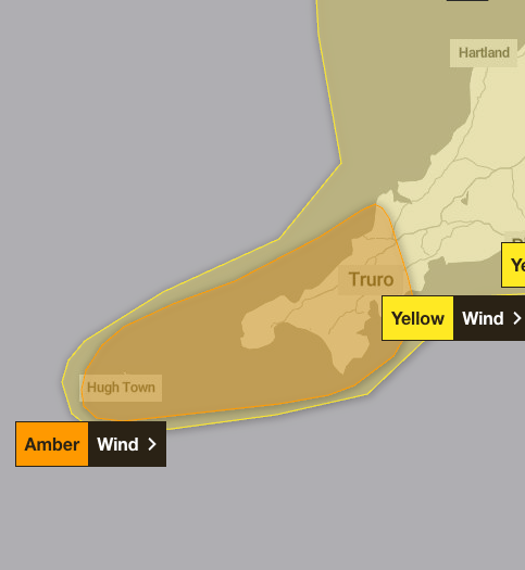 Amber warning issued for Storm Goretti