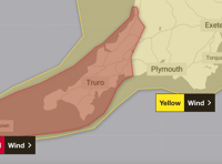 LIVE: Red weather warning as Storm Goretti to hit Cornwall