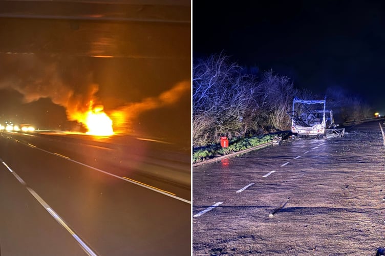 A30 Motorhome Fire