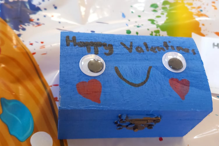 Participants can take part in creative Valentine’s gift making.