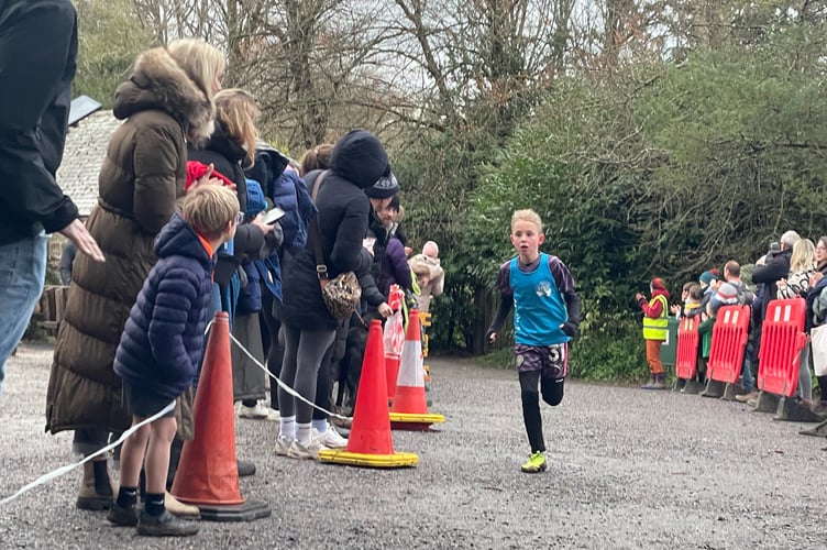 Jack Saunderson of Antony Primary School raced to victory in the Year 3/4 Boys race