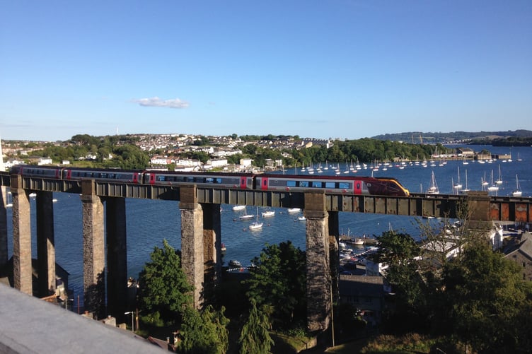 A train crossing the Royal Albert Bridge into Cornwall. (Picture: Andrew Townsend)