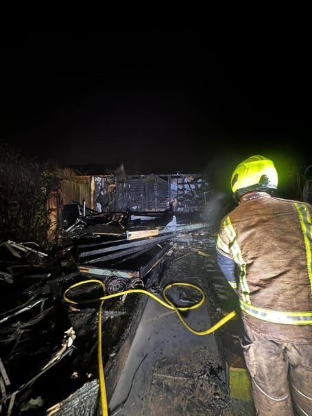 Fire crews attending the incident in Padstow (Picture: Wadebridge Community Fire Station)