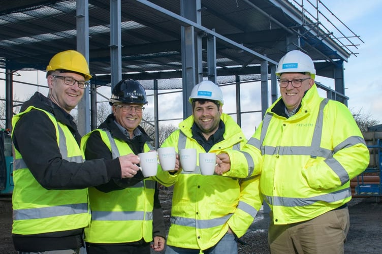 Celebrations over a brew at the milestone achieved by Treveth (Picture: Treveth)