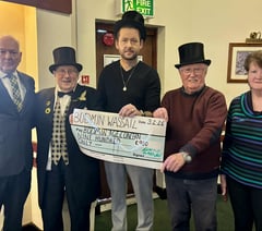 Bodmin Age Concern presented with cheque after Wassail donation