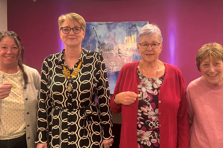 Welcoming new members to the Launceston Inner Wheel club. Picture from left; Sarah Randall Beale, Launceston Inner Wheel president Helen Bailey, Linda Barnett and Moira Wilding