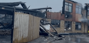 WATCH: New video shows school devastated by fire