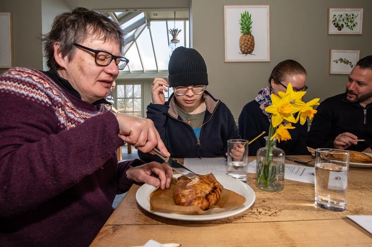 Kirstie Newton and Daughter get stuck in at the Global Pasty Championships