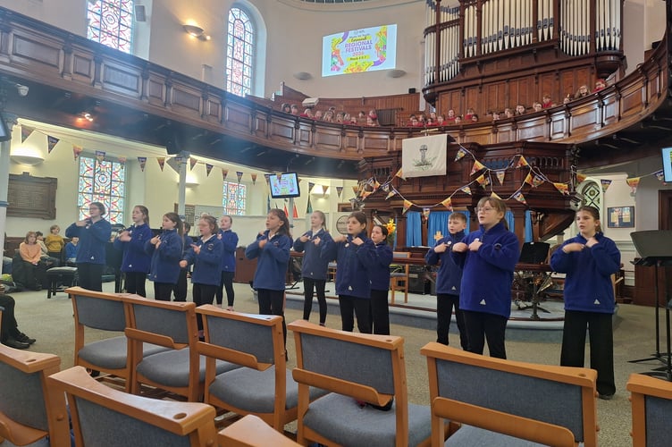Students from Otterham Community Primary School demonstrating their performing talents. (Picture WeST)