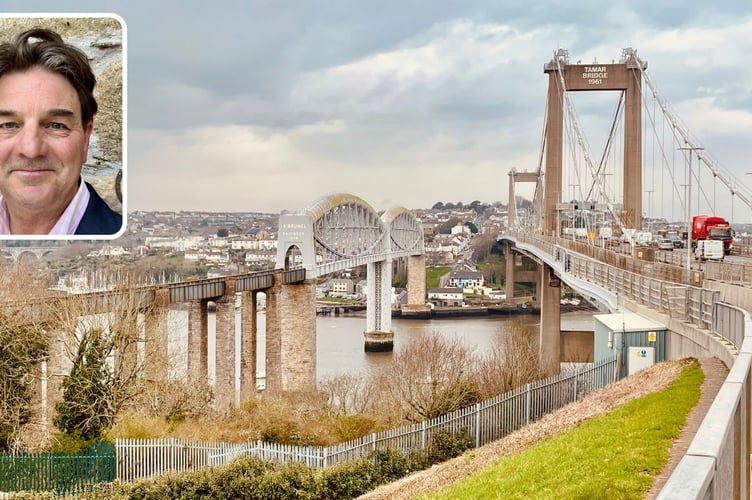 Tamar Crossings chief officer, Philip Robinson (inset),  is actively developing a business case for a modern tolling system that would use automatic number plate recognition cameras