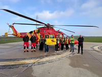 Staff mark over 10 years of backing for air ambulance