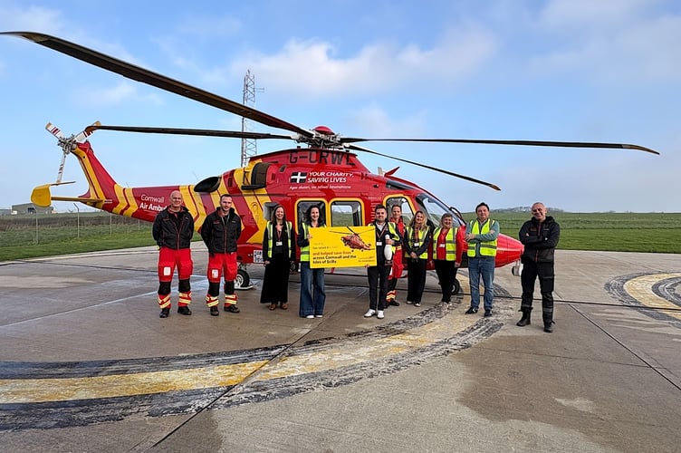 Members of Imerys staff were able to peek inside the emergency helicopter.