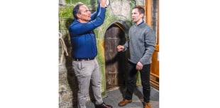 Entertainer Johnny Cowling has a go at bellringing