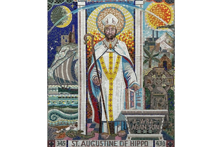 A mosaic of St Augustine of Hippo.