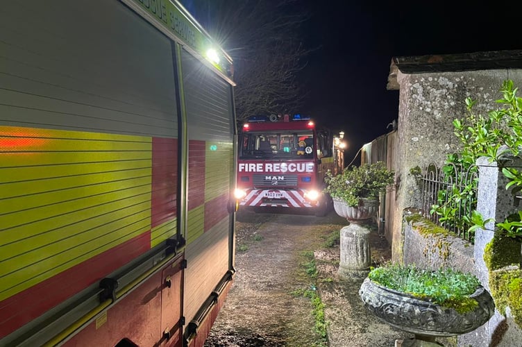 Holsworthy Fire Station responding to an incident (Picture: DSFRS)