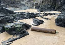 Gas cylinder found on Padstow beach