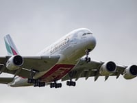 Plane spotters out in force to watch superjumbo land