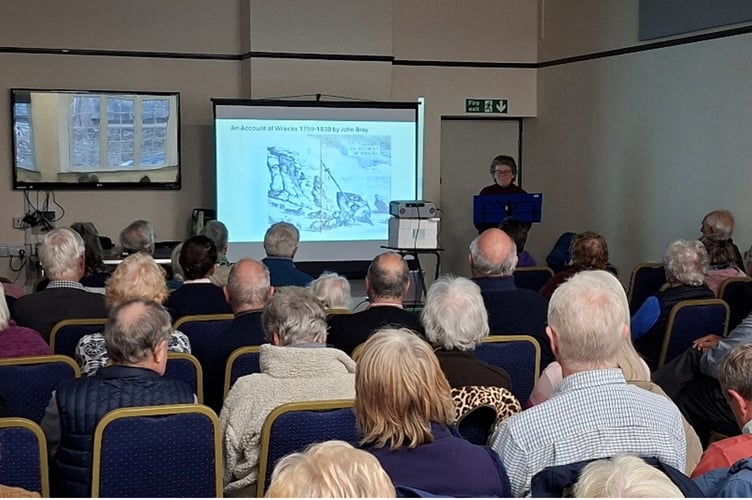 More than 60 members and guests attend Bude-Stratton & District Old Cornwall Society’s March meeting to hear about “The Merchants of Bude”