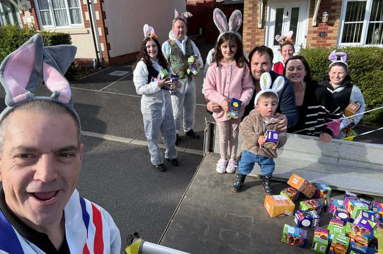 Easter treats courtesy of Holsworthy's bunny battalion (Picture: Cllr Jon Hutchings)