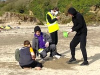 Break for children from devastated school
