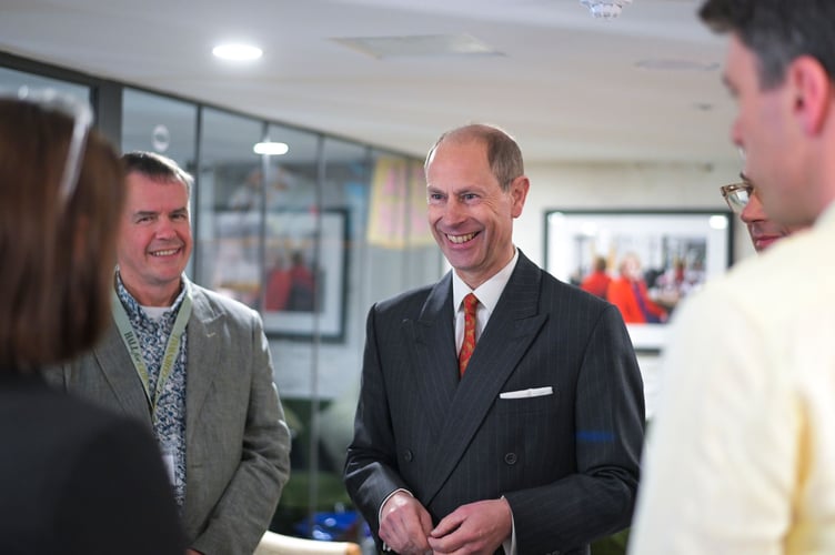 TRURO, CORNWALL : 21 April 2026. HRH Prince Edward, Duke of Edinburgh, attends the Hall for Cornwall for a performance of Fawlty Towers photographed by HfC Photographer in Residence, Hugh Hastings