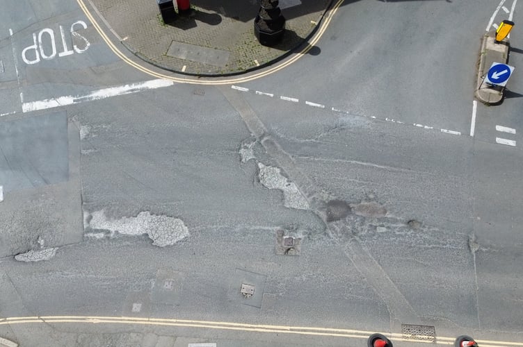 Holsworthy's main roads have become obliterated by potholes. (Picture: White Ladder Creative)