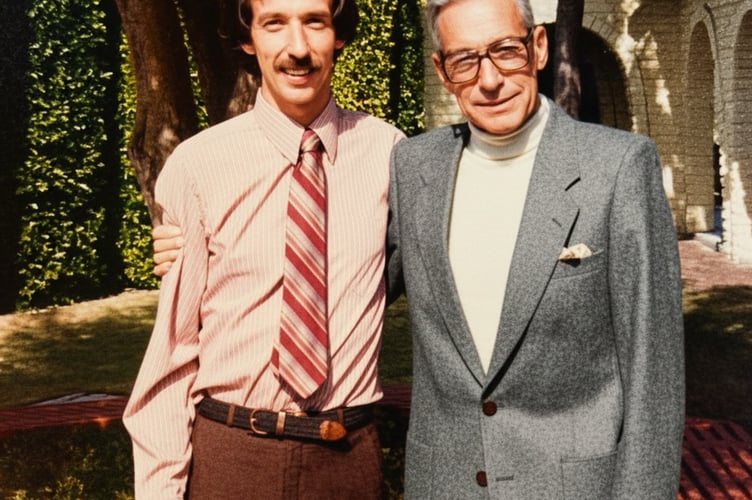 Paul Bessell and Cornish MP Peter Bessell in California