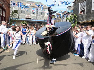 Large crowds gather for traditional Obby Oss celebration