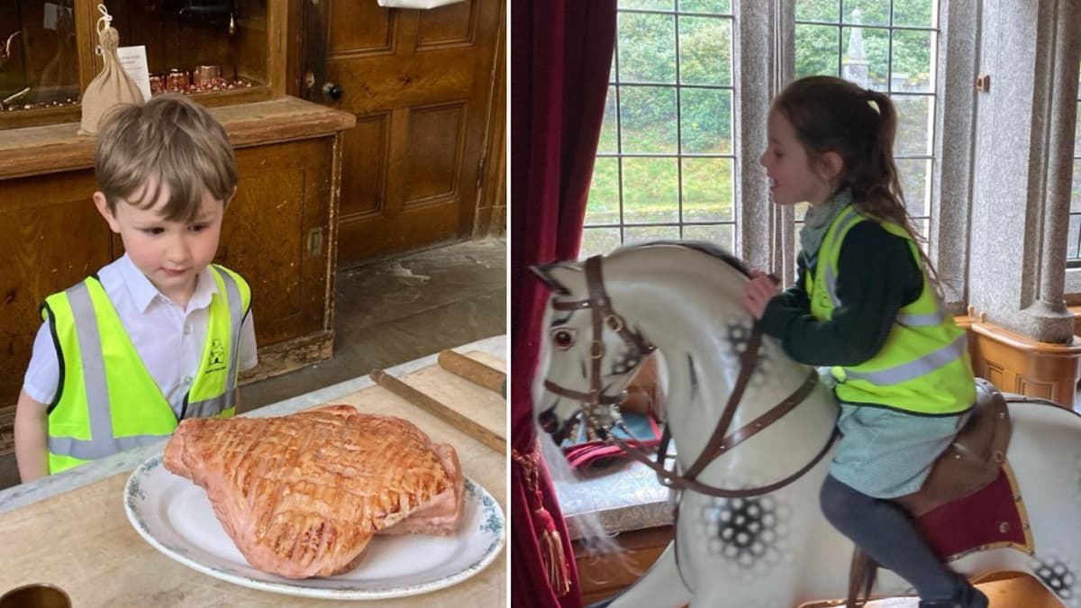 Launceston pupils travel back in time with Lanhydrock visit