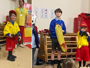 RNLI lifeguards teach pupils vital beach safety skills