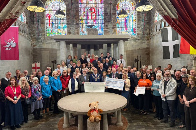 Representatives from multiple Cornwall charities are presented with donations from the CMCF. (Picture: CMCF)
