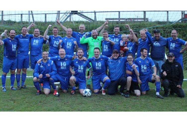 Bude Town Vets league winning squad.