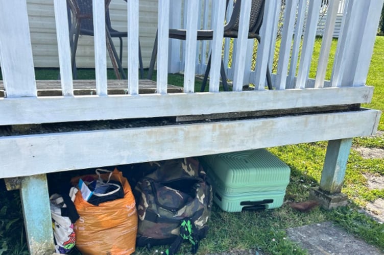 Holly left the belongings pictured at a caravan site in the Newquay area