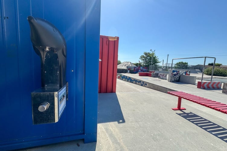 The new water refill point in Camelford Skate Park (Picture: Camelford Town Council)