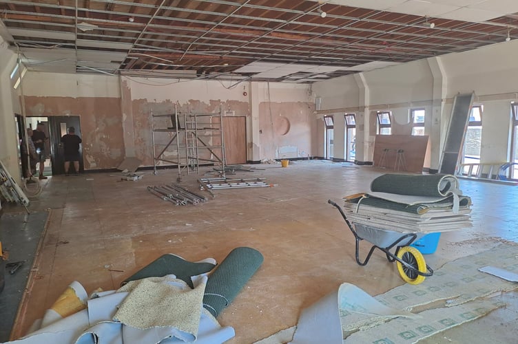The refurbishment of the Shire House Suite is well underway (Picture: Bodmin Town Council)