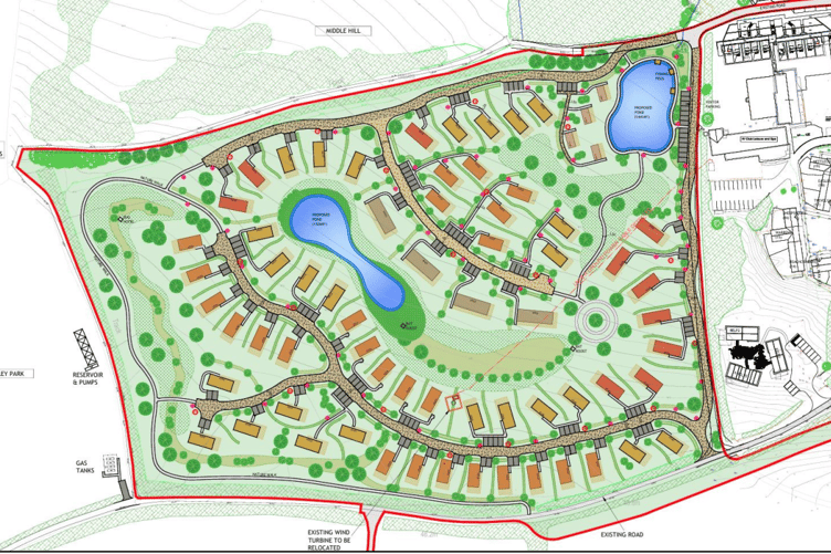 The proposed layout of the site at Whalesborough Farm (Picture: Cornwall Council)