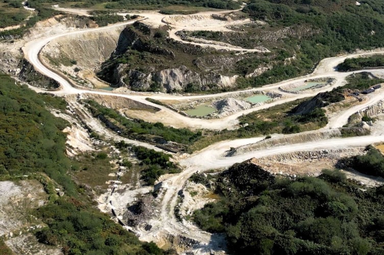 The site at Trelavour Downs in the Clay Country presents many hazards to trespassers. (Picture: Cornish Lithium)