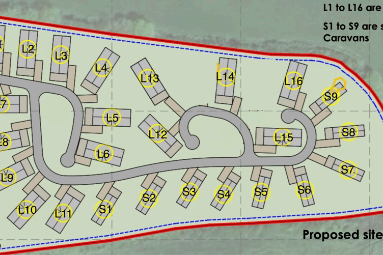 The proposed layout of the lodges in St Minver (Picture: Cornwall Council)