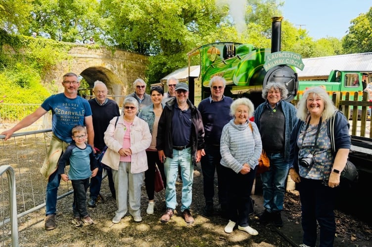 Pictured are members of Launceston Railway Circle at Lappa Valley with their header board on the front of the locomotive. It was another great sunny summer outing for members.
Publicity officer Les Whaley was unable to join the event but attended with his wife and friends the day after to enjoy the sounds and smells of steam trains coupled with a nice lunch.
"It's again well done to Ben and his team," said Les.
Should anyone need more details of meetings of Launceston Railway Circle contact Les on 07972 333202.