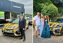Dealership's TV advert star becomes Cornwall's most requested prom car