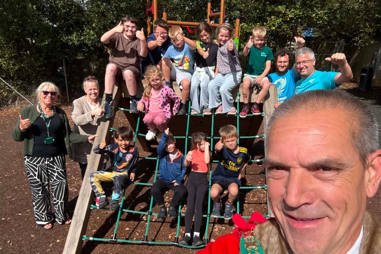 Cllr Jon Hutchings, the mayor of Holsworthy on a visit to the HAF programme (Picture: Cllr Hutchings)