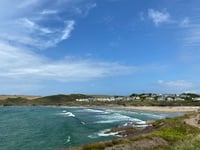 Cornish beach renowned for the quality of its surf