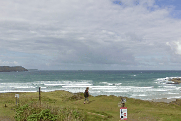 The coastline near Baby Bay Beach Club in North Cornwall (Picture: Google Street View)